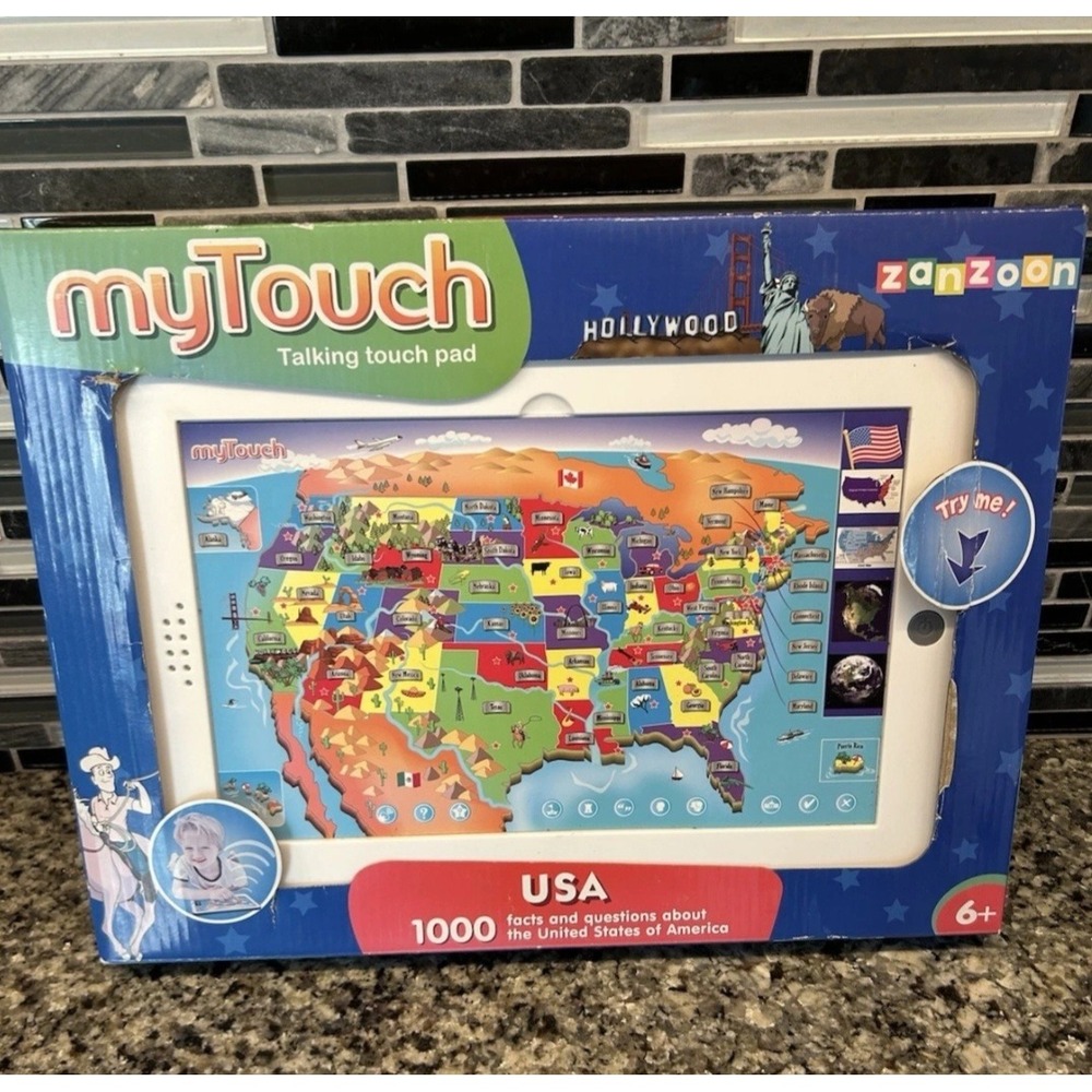 Zanzoon myTouch Talking Touch Pad USA 1000 Facts Educational Geography Toy 6+